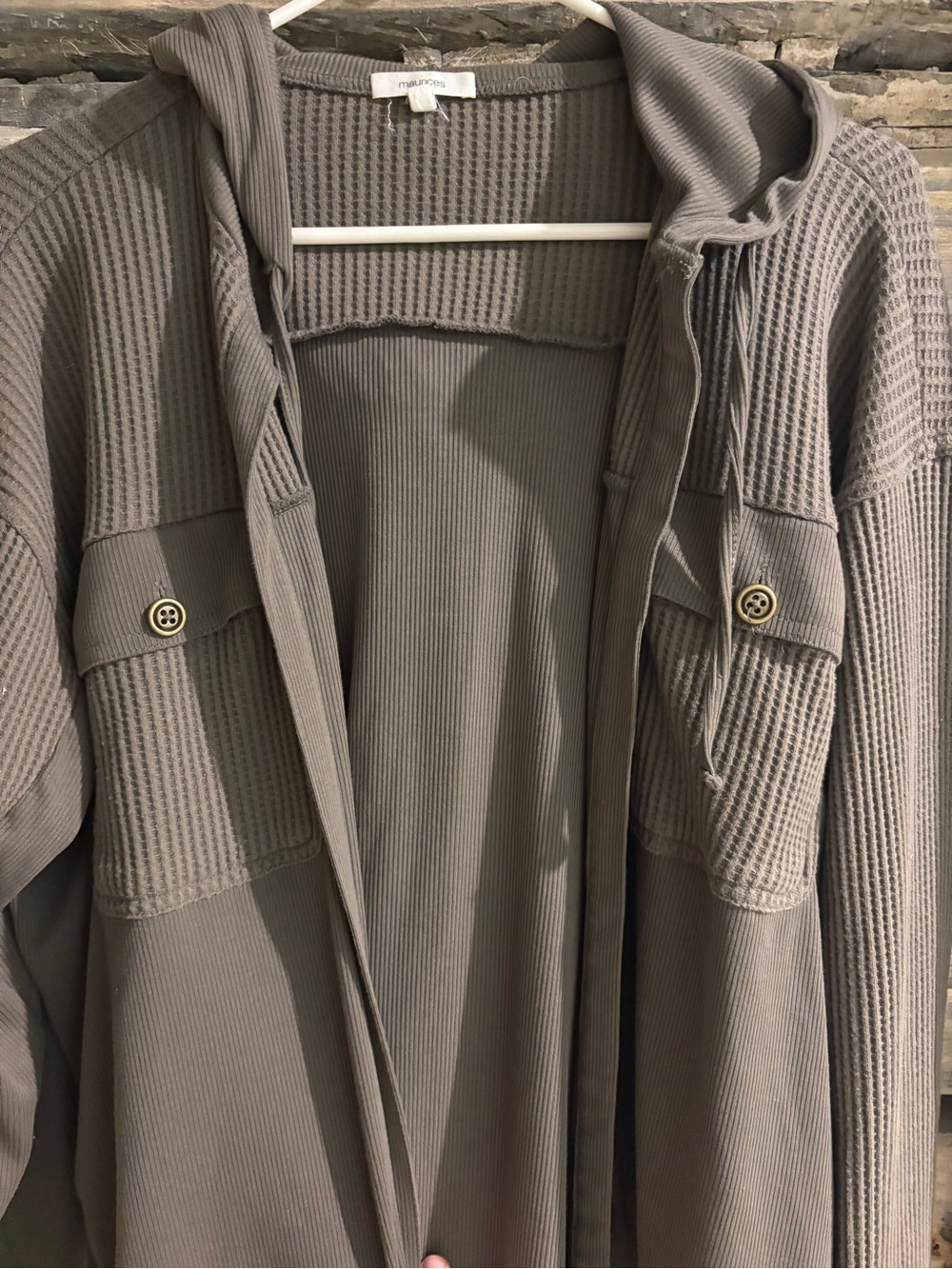 Muted Olive Hooded Cardigan